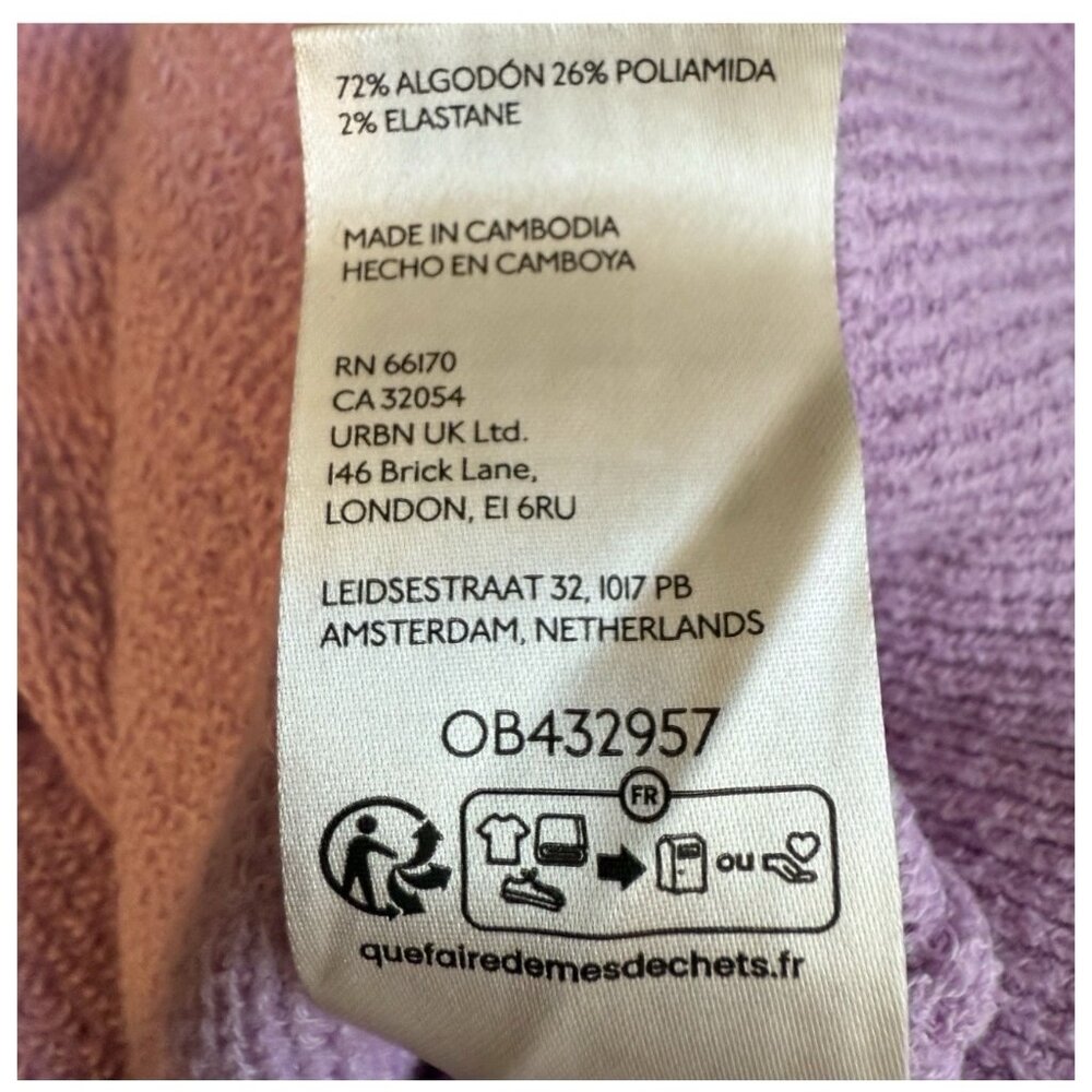 Free People Ottoman Slouchy Tunic Knit Sweater Women's Small Glowing Grape NWT! - Picture 8 of 10